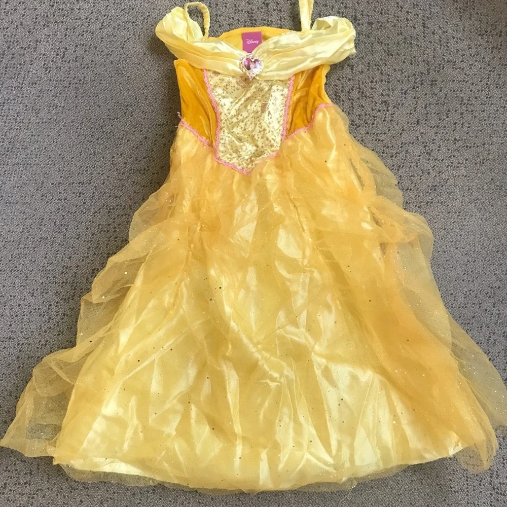 Disney Belle Yellow Princess Costume Dress for Kids
